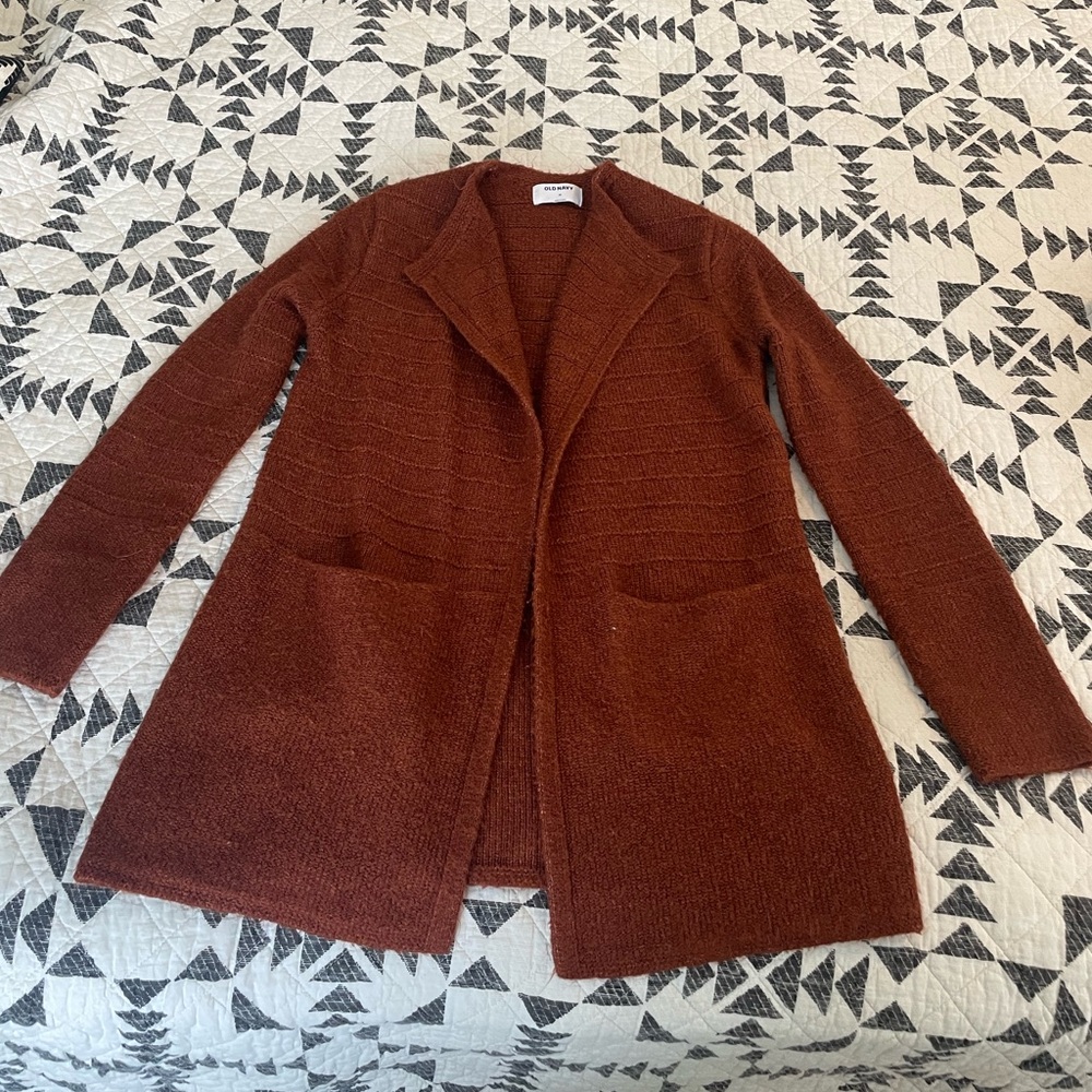 Rust Cardigan Sweater